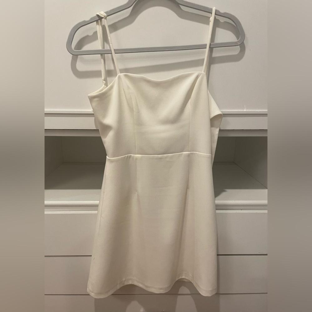 French Connection Tie-Back White Mini Dress
